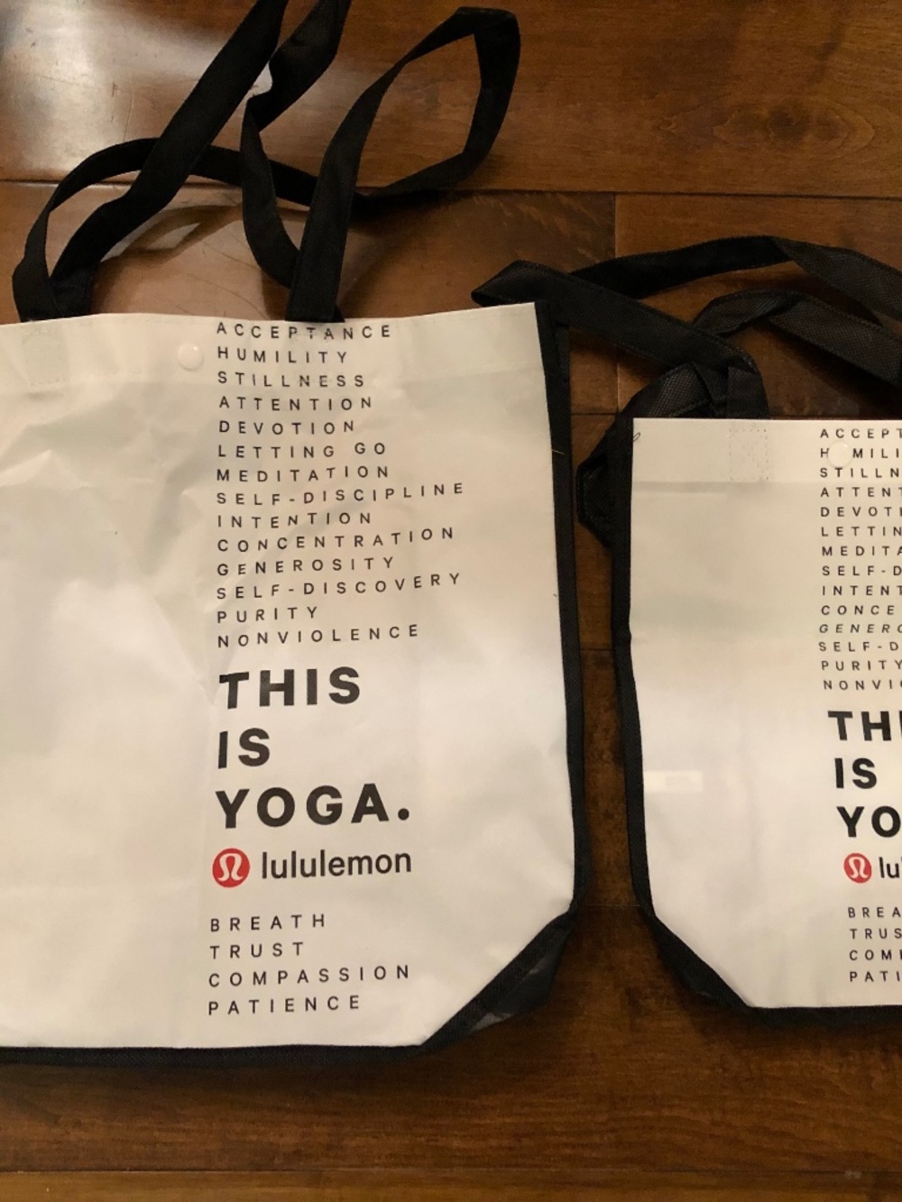 Collectable Lululemon reusable totes